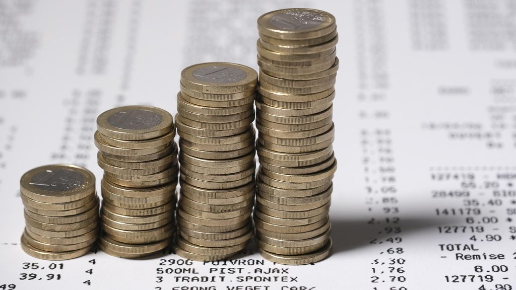 Pile de pièces de monnaie empilées